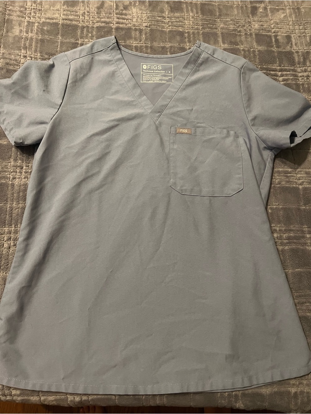 Figs Vapor Blue Catarina Scrub Top